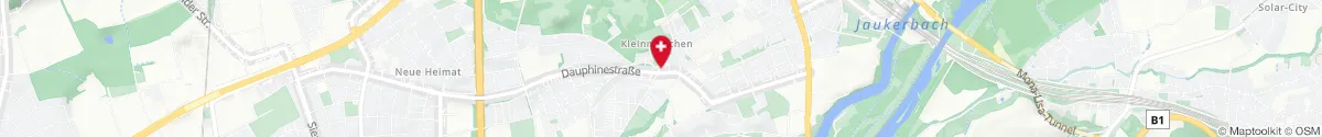 Map representation of the location for Apotheke Kleinmünchen in 4030 Linz